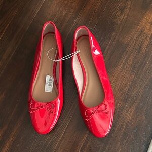 Old navy Red Patent Leather Ballet Flats